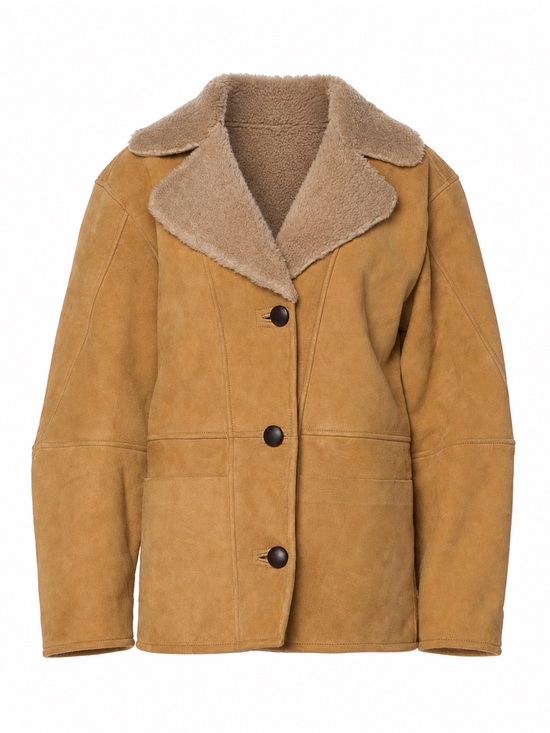 Reformation Jackets & Blazers - 🤎 Reformation VEDA Luca Suede Shearling Coat – Parmesan Suede 🤎